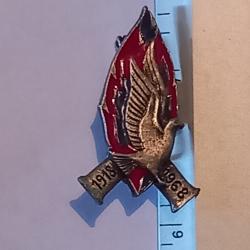 Insigne commémoratif du 50ème anniversaire de la fin de la première guerre mondiale (1918-1968)
