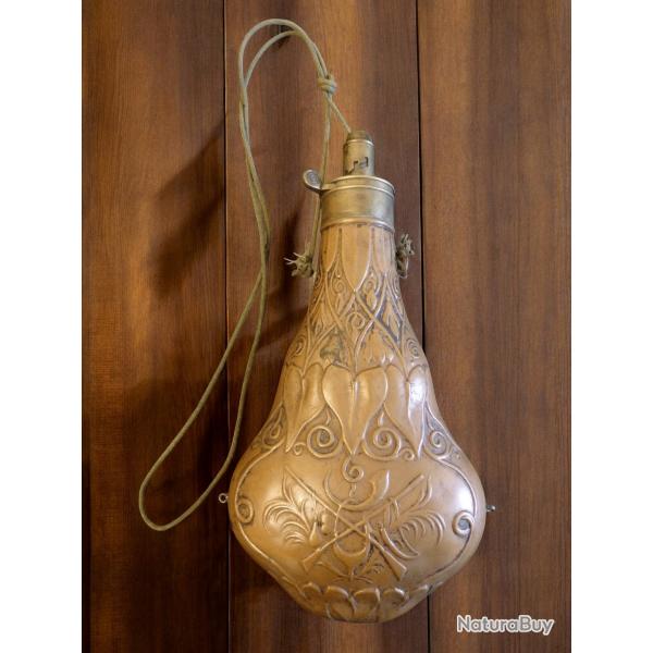 Poire  poudre ancienne G & J.W. Hawksley - grand modle 25cm - XIXe sicle - Fonctionnelle