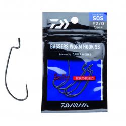 Hameçon texan Daiwa Bassers Worm Hook SOS N°2