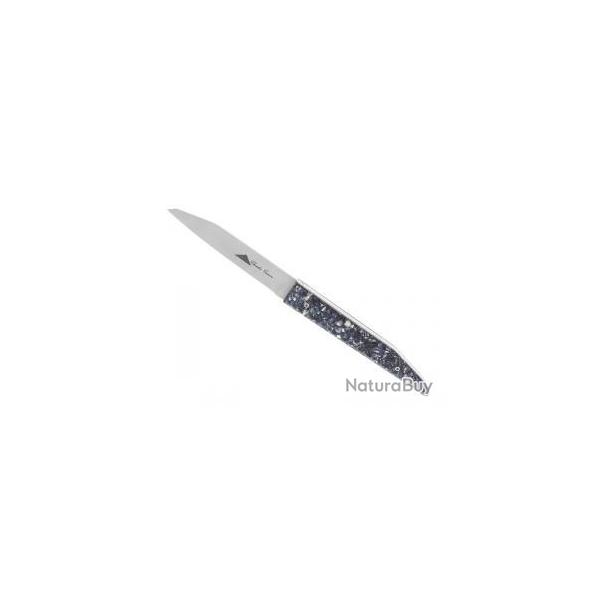 Couteau Charles Canon lame acier 12C27 mat manche en coquilles de moules