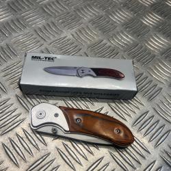 couteau one han mil-tec poignee bois pakka neuf