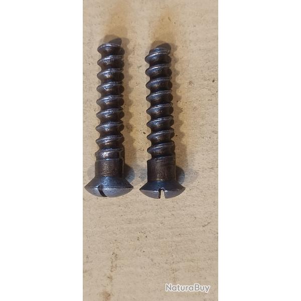 2 vis de plaque de couche fusil rglementaire franais 18 et 19eme (1777, 1822, chassepot...) (109)