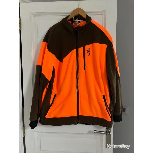 veste polaire browning chasse battue Zin in XL orange