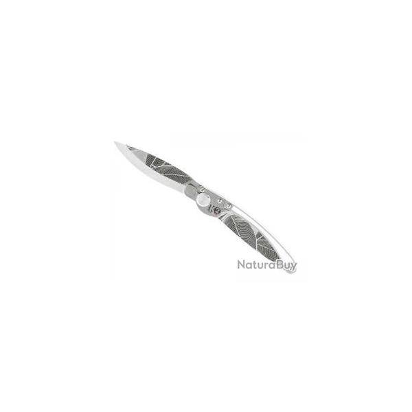 Couteau K2 lame acier Z40C13 microbill manche dcor tropical +tui