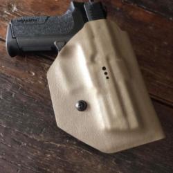 Holster KYDEX custom pour Sig Sauer SP2022/SP2009, couleur Tan/FDE (Beige).