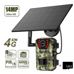 Caméra solaire de chasse 14mp, 4G, étanche, 20M, détection de mouvement PIR Vision nocturne infrarou
