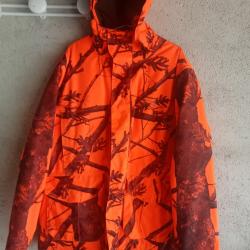 Veste chaude Decathlon orange camo neuve XL