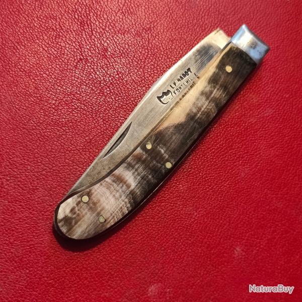 Couteau/canif Le Sabot Fontenille Yatagan Corne Acier carbone