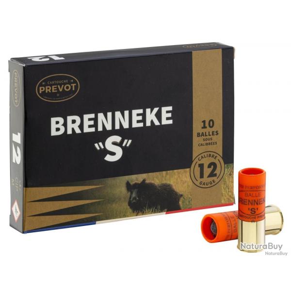Cartouche Prevot  balle Brenneke-S - Cal. 12/70 bte de 10