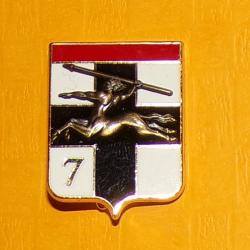 7° Division Blindée, avec chiffre 7, Centaure relief, FABRICANT DRAGO PARIS   ,  HOMOLOGATION 1199 ,