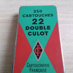 Ancienne boîte de cartouches 22 double culot