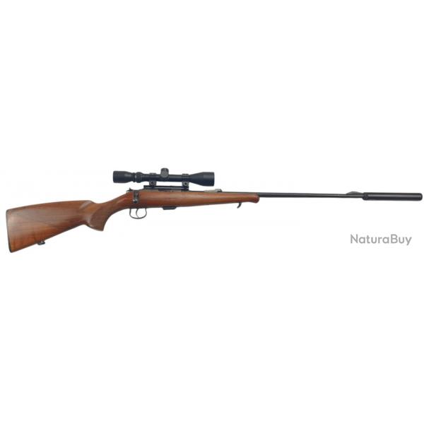 OCCASION- CARABINE BRNO MODELE 2-E-H CAL.22LR + LUNETTE 3-9X40 + MODERATEUR