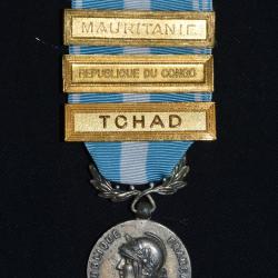 MEDAILLE OUTRE MER (COLONIALE)-MAURITANIE-REPUBLIQUE DU CONGO-TCHAD