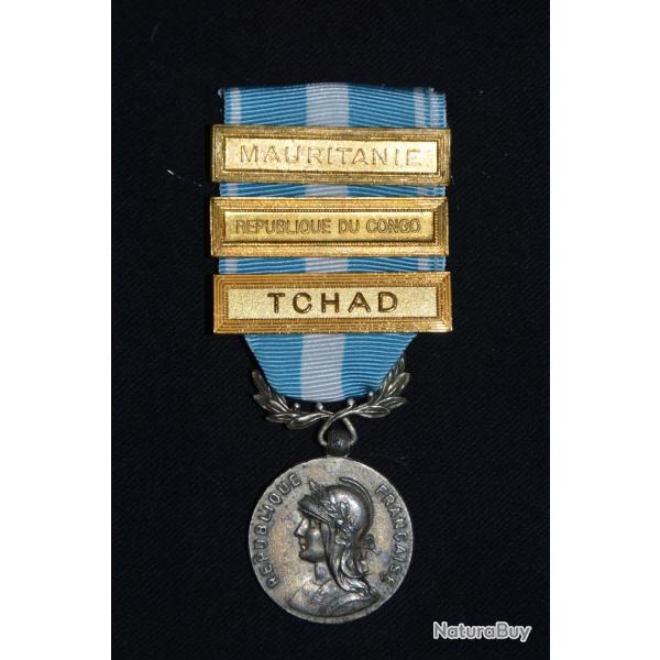 MEDAILLE OUTRE MER (COLONIALE)-MAURITANIE-REPUBLIQUE DU CONGO-TCHAD