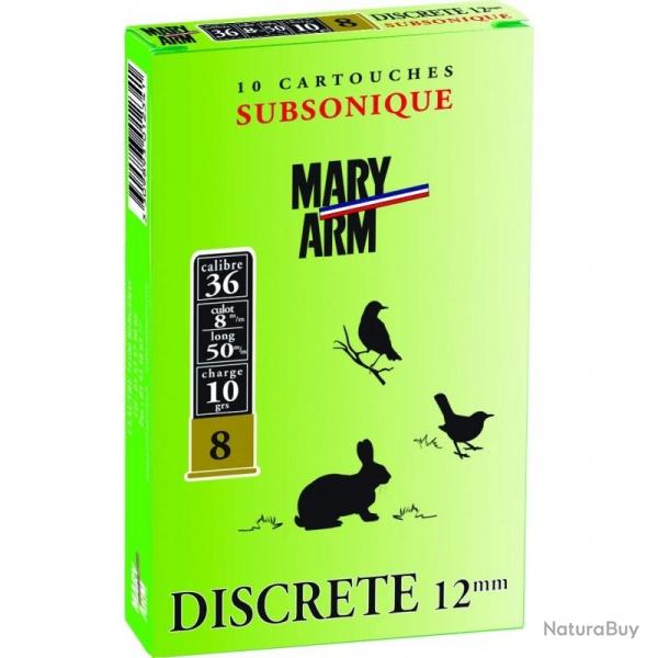 CARTOUCHES MARY ARM DISCRETE SUBSONIQUE CAL36 (12MM) PB N6