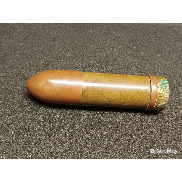 Beau briquet de poilu - art de tranche WW1 - douille laiton et gravure UCR