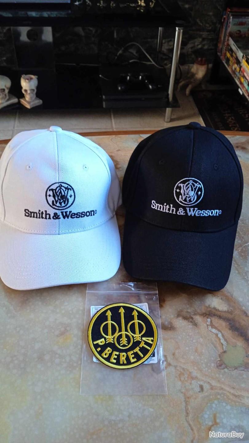Casquette Baseball Classique Homme - Imprimé Smith & Wesson - Tissu Coton, Réglable, 6 Panneaux, Protection UV