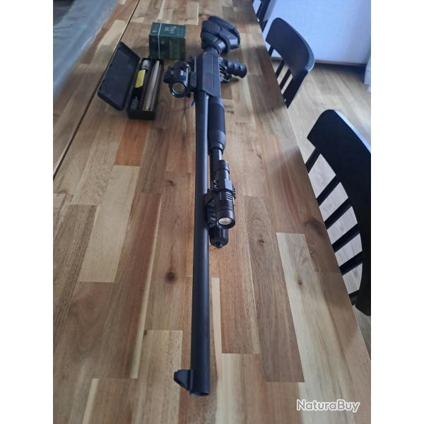 Affaire  saisir Fusil a pompe cal12 avec kit de nettoyage et 1 boite 25 cartouches slug