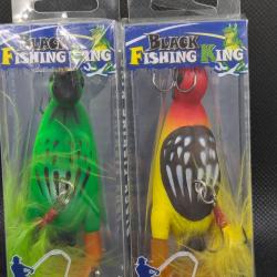 Lot leurre FISH AND FISHING / BLACK FISHING KING , CRAZY LURE. 13 grs/9.5 cm.
