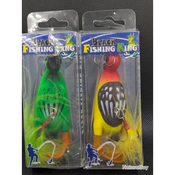 Lot leurre FISH AND FISHING / BLACK FISHING KING , CRAZY LURE. 13 grs/9.5 cm.