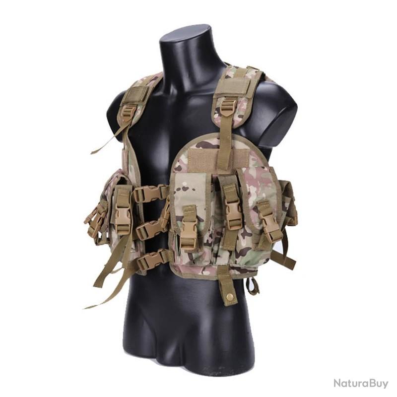 Gilet Tactique De Paintball - Camouflage Véritable Feuillage Bois - Taille Unique ? - Occasion