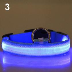 COLLIER POUR CHIENS LUMINEUX -Taille XXL 43-62CM - BLEU - LIVRAISON GRATUITE