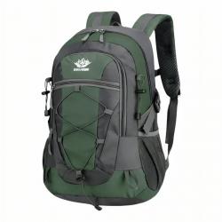 SAC À DOS DE RANDONNÉE - MULTIPOCHES - TISSU IMPERMÉABLE - VERT - LIVRAISON GRATUITE