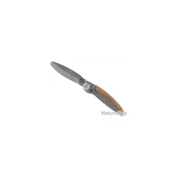 Couteau K2 KIDS lame  bout rond acier Z40C13 microbill manche dcor dynosaures +tui