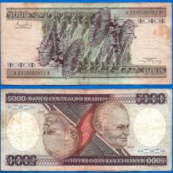 Bresil 5000 Cruzeiros 1980 at 1981 Sign 20 Billet Castello Branco