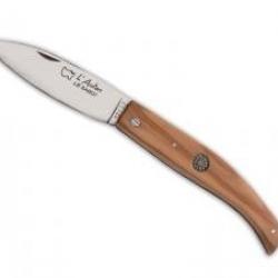 Couteau Au Sabot  L'AUTAN lame acier inox 12C27 manche en olivier