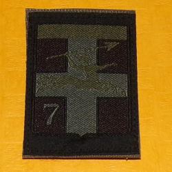 7° DIVISION BLINDEE EN BASSE VISIBILITE  , INSIGNE D'EPAULE EN TISSU , OBSOLETE POUR COLLECTION  ,DI