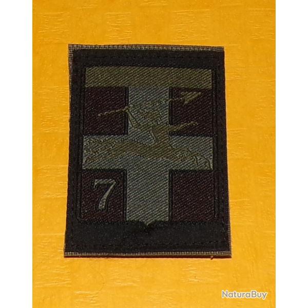 7 DIVISION BLINDEE EN BASSE VISIBILITE  , INSIGNE D'EPAULE EN TISSU , OBSOLETE POUR COLLECTION,DI