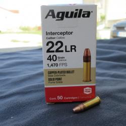 boite de 50 cartouches 22LR 40 Grains  AGUILA INTERCEPTOR