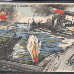 CPA - Marine Militaire - La Flotte Franco-Anglaise dans Dardanelles N°3764