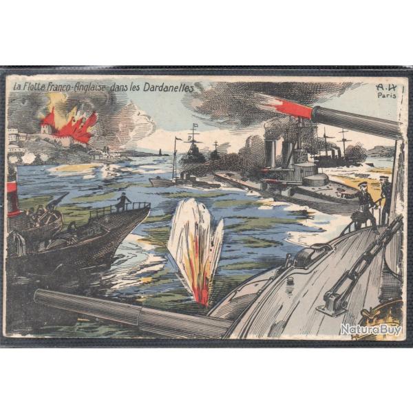 CPA - Marine Militaire - La Flotte Franco-Anglaise dans Dardanelles N3764