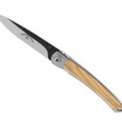 Couteau Eustache BREIZH KONTELL LINER lame acier inox 440C 2 tons, à cran intérieur