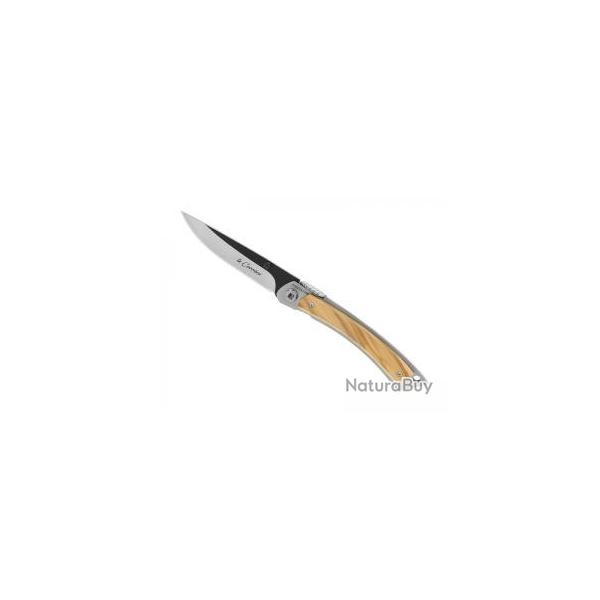 Couteau Eustache LE CORREZE LINER lame acier inox 440C 2 tons,  cran intrieur