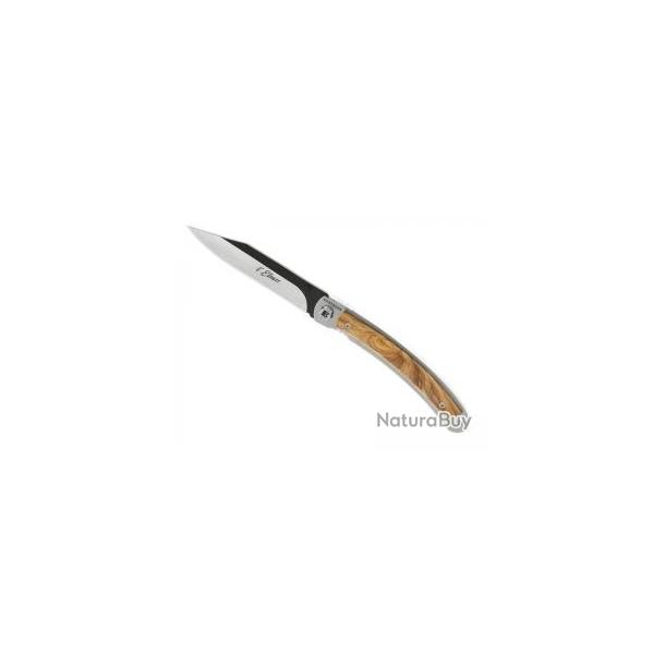 Couteau Eustache  L'ELSASS LINER lame acier inox 440C 2 tons,  cran intrieur