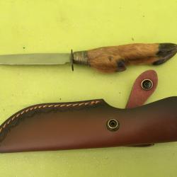 VENDU PAR LE-CUIRASSIER  COUTEAU ALLEMAND ROSTFREI FOURREAU CUIR