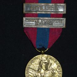 MEDAILLE DEFENSE NATIONALE-AGRAFES ARTILLERIE-MISSION D'ASSISTANCE EXTERIEURE