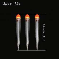 Flotteur bouchon coulissant transparent pour la peche au vifs pour le brochet 12 gr 13cm
