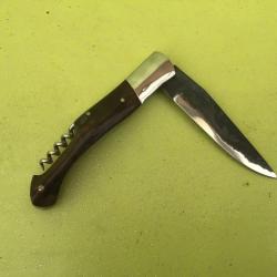 VENDU PAR LE-CUIRASSIER N°7 COUTEAU PLIANT ARTISANAL LAME FINIE A LA FORGE