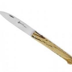 Couteau Sauveterre lame mate acier 12C27 manche en hêtre d'Aubrac