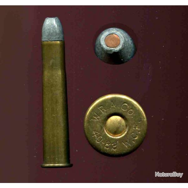 .40-82 WCF Winchester - marquage :WRACo40-82 WCF - balle express en plomb et insert cuivre