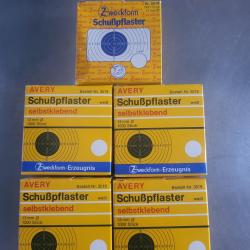 5 Boite de 1000 Gommettes pastilles autocollante 13mm pour cibles carton