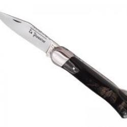 Couteau Douris Chastel LE PIONNIER CHASSE lame mate acier 12C27 manche croute de buffle +étui