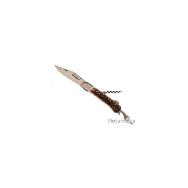 Couteau Douris Chastel LE PIONNIER CHASSE 3 pices manche en bois de cerf +tui