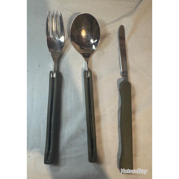 Kit de couverts pliables militaires 3 pices - tat NEUF