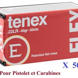 Cartouches 22LR ELEY  TENEX pistolet et carabine  boite de 50