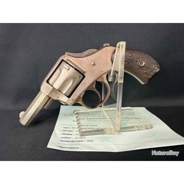 HARRINGTON RICHARDSON SAFETY HAMMER FIRST MODEL 2nde variation calibre 32sw long
